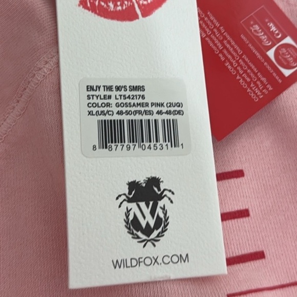 Wildfox x Coca-Cola Pink Sweatshirt NWT Enjoy the 90s graphics size XL - Picture 11 of 11